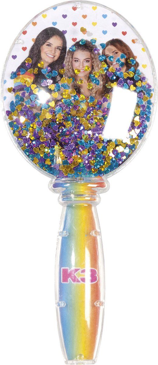 Totum K3 glitter kinder haarborstel - junior - met bewegende glitters - Studio 100