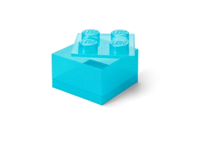 LEGO Lichtblauwe doorzichtige opbergdoos in de vorm van een steen