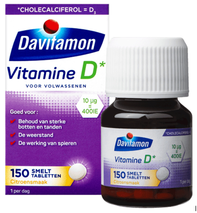 Davitamon Vitamine D3 Volwassenen Smelttablet 150 tabletten