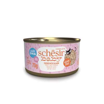12x70g Schesir Baby Kip Zalm natvoer voor katten - natvoer katten