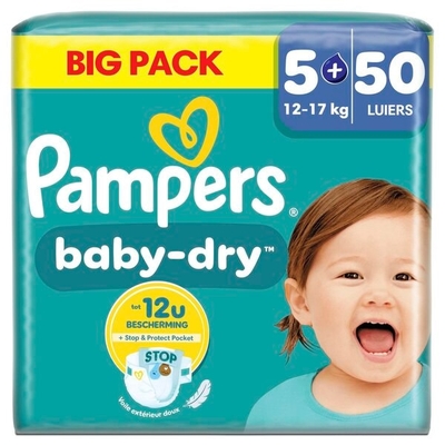 Pampers Baby Dry  luiers maat 5 plus - 50 stuks