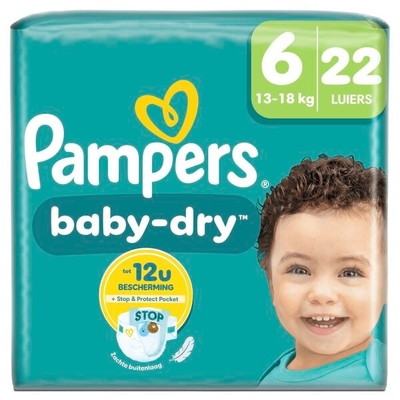 Pampers Baby Dry  luiers maat 6 - 22 stuks