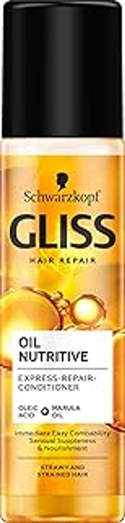 Schwarzkopf Gliss Oil Nutritive Express Repair Express Repair Herstellende Conditioner voor droog en beschadigd haar, 200 ml