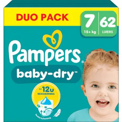 Pampers Baby Dry  luiers maat 7 - 62 stuks