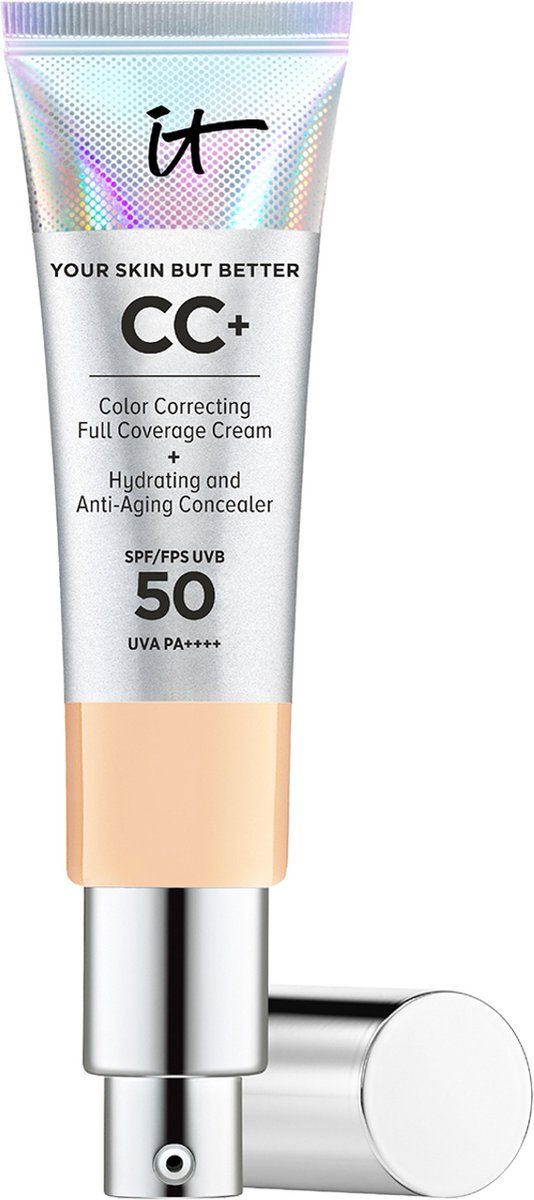 IT Cosmetics Your Skin But Better CC+ Cream SPF50 Foundation - Anti-Aging & Hydraterend - Natuurlijke finish - Light Medium - 32ml