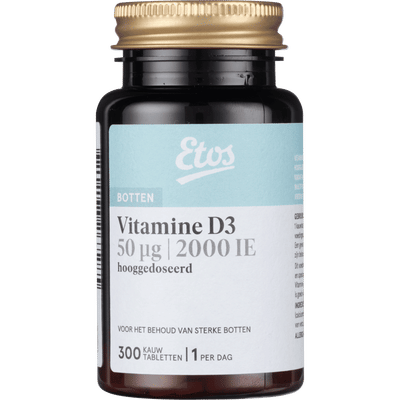 Etos Vitamine D3 -  voor behoud van sterke botten - 300 Kauwtabletten