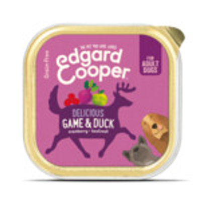 18x Edgard & Cooper Kuipje Vers Vlees Hondenvoer Wild - Eend 300 gr - natvoer honden