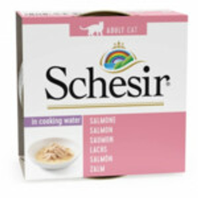 12x Schesir Kattenvoer Gekookte Zalm 85 gr - natvoer katten