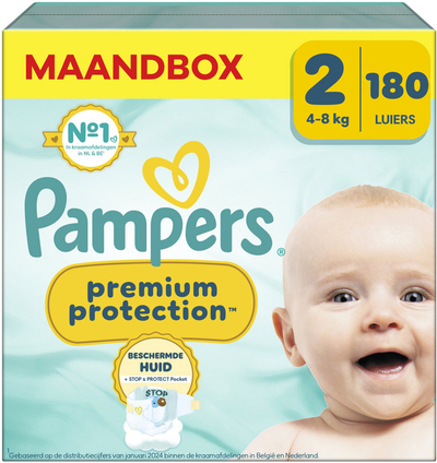 Pampers Premium Protection  luiers maat 2 - 180 stuks