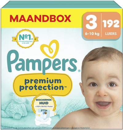 Pampers Premium Protection  luiers maat 3 - 192 stuks