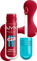 NYX Professional Makeup Lip IV 11 Red-y.Set.Wet Hydraterende Lipgloss - Tot 12 uur hydratatie - Verrijkt met Magnesium, Vitamine B12 en Kokoswater - 5ml