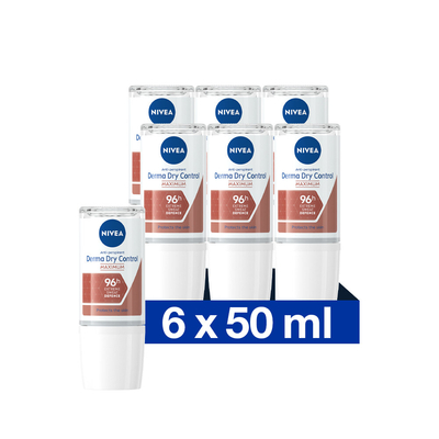 NIVEA Derma Control Female Roll-On deodorant - voordeelverpakking - 6 x 50 ml