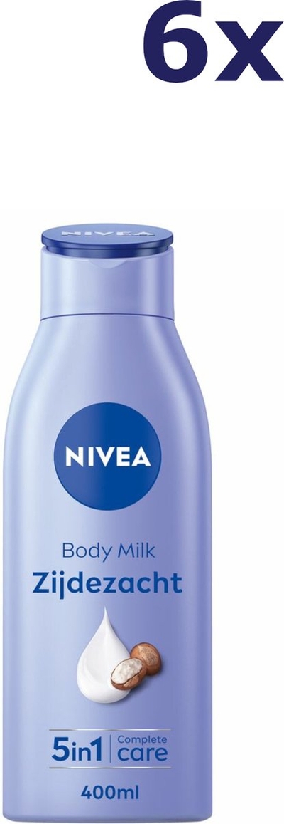 6x Nivea Bodymilk - Zijdezacht 400 ml