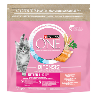 1.5kg PURINA ONE Junior Zalm Kattenvoer Droog - kattenbrokken