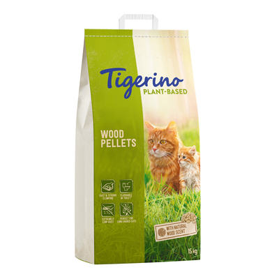 Tigerino Plantaardige Houtpellets Kattenbakvulling - 30 liter