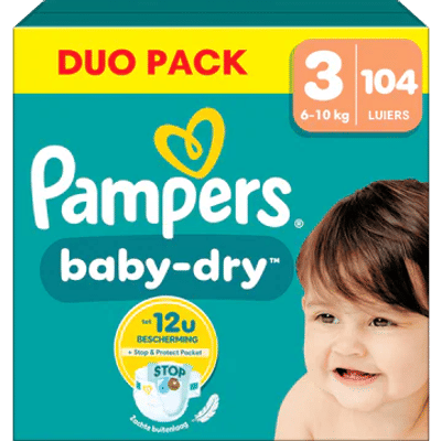 Pampers Baby Dry  luiers maat 3 - 104 stuks
