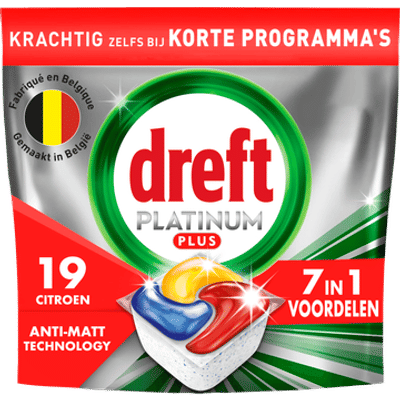 Dreft Plus vaatwastabletten  - 19 wasbeurten