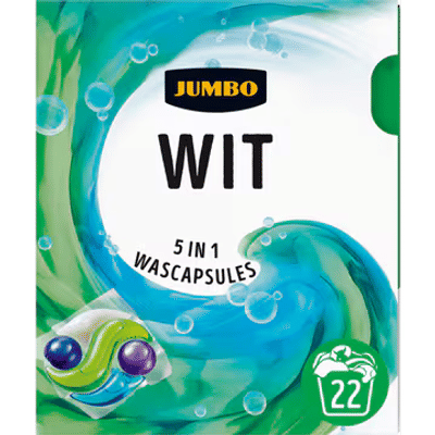 Jumbo  wascapsules witte was - 22 wasbeurten