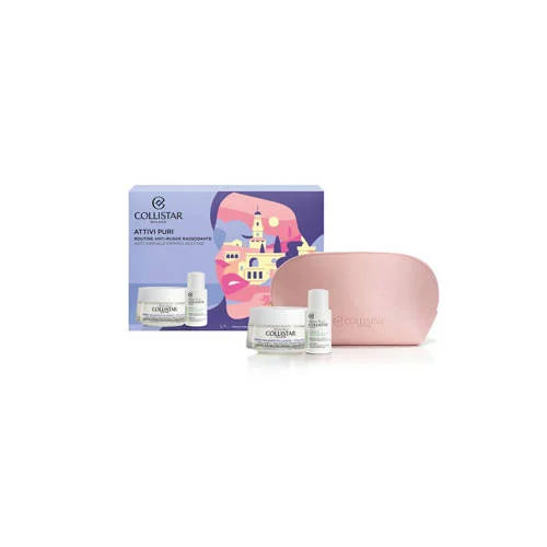 Collistar Attivi Puri gezichtsverzorging set- collagen balm cream 50 ml + salicylic lotion mini-size + gocce magiche sample