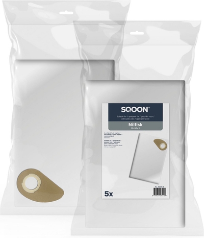 SQOON® - Stofzuigerzakken geschikt voor Nilfisk Buddy II - 5 stuks