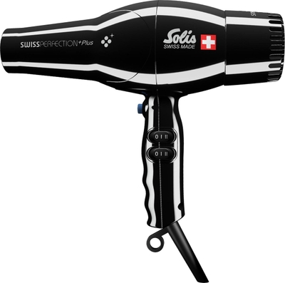 Solis Swiss Perfection Plus 3801 Föhn - Haardroger met Smart Silencer - Zwart