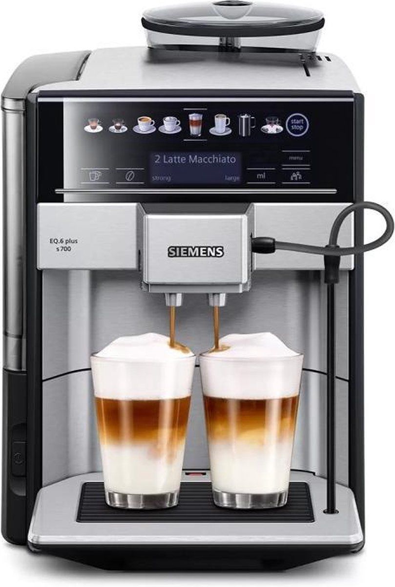 Siemens EQ6 plus s700 TE657M03DE - Volautomatische espressomachine - Zilver/Zwart