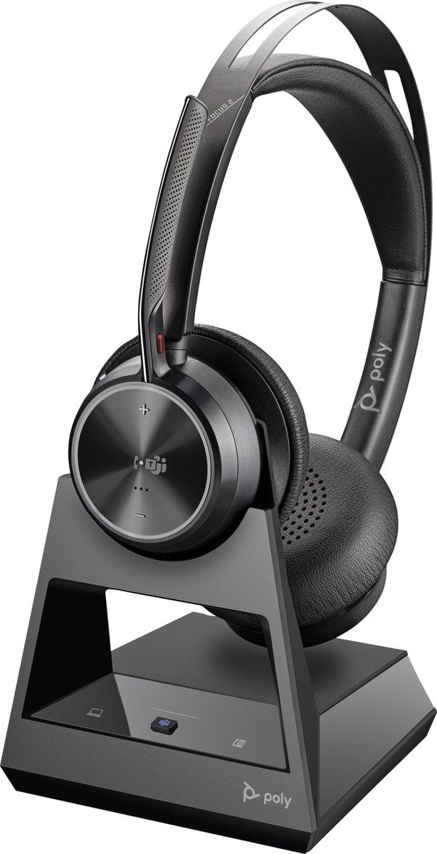 HP Poly Voyager Focus 2 On Ear headset Computer Bluetooth Stereo Zwart Noise Cancelling Headset