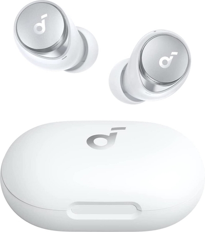 Soundcore by Anker Space A40 draadloze oordopjes met actieve ruisonderdrukking, 50 u speeltijd, 10 u speeltijd na 1 lading, LDAC Hi-Res Sound, comfortabel, 6 microfoons, draadloos laden, snelladen