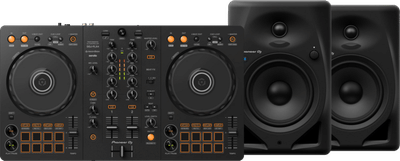 Pioneer DJ DDJ-FLX4 + Pioneer DJ DM-50D-BT Zwart