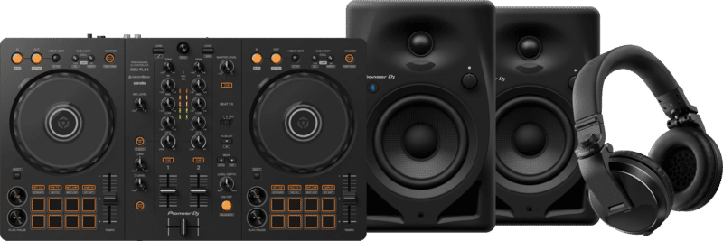 Pioneer DJ DDJ-FLX4 + Pioneer DJ HDJ-X5 Zwart + Pioneer DJ DM-40D-BT Zwart