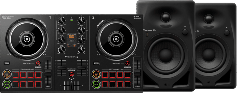 Pioneer DJ DDJ-200 + Pioneer DJ DM-40D-BT Zwart