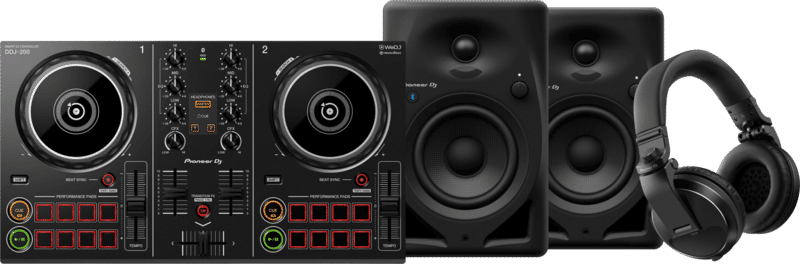 Pioneer DJ DDJ-200 + Pioneer DJ HDJ-X5 Zwart + Pioneer DJ DM-40D-BT Zwart