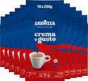 Lavazza Crema e Gusto Filterkoffie - Gemalen Koffie - Blend van Arabica & Robusta Bonen - Intensiteit 7/10 - 10 x 250 gram