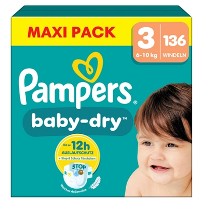 Pampers Baby Dry  luiers maat 3 - 136 stuks