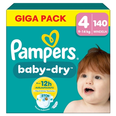 Pampers Baby Dry  luiers maat 4 - 140 stuks