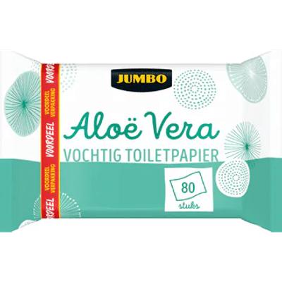 Jumbo vochtig toiletpapier - 80 doekjes