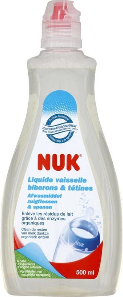 Nuk Afwasmiddel voor Babyflessen & Spenen - Odour-free - PH Neutral - Natuurlijke Ingrediënten 500 ML