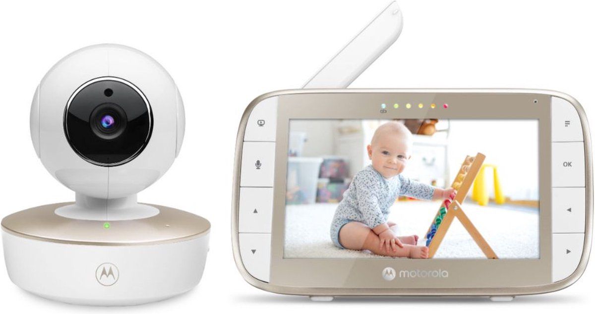 Motorola Nursery Babyfoon met Camera - Baby Monitor VM50G - Baby Camera met Kleuren Display, Tweeweg Communicatie en Infrarood Nachtvisie - 50M Bereik - Inzoomen, Kantelen en Draaien