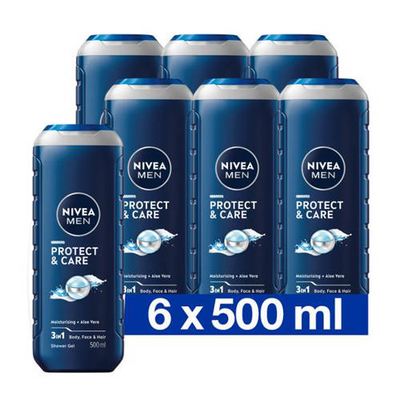 NIVEA Protect & Care Douchegel 500 ml Multiverpakking