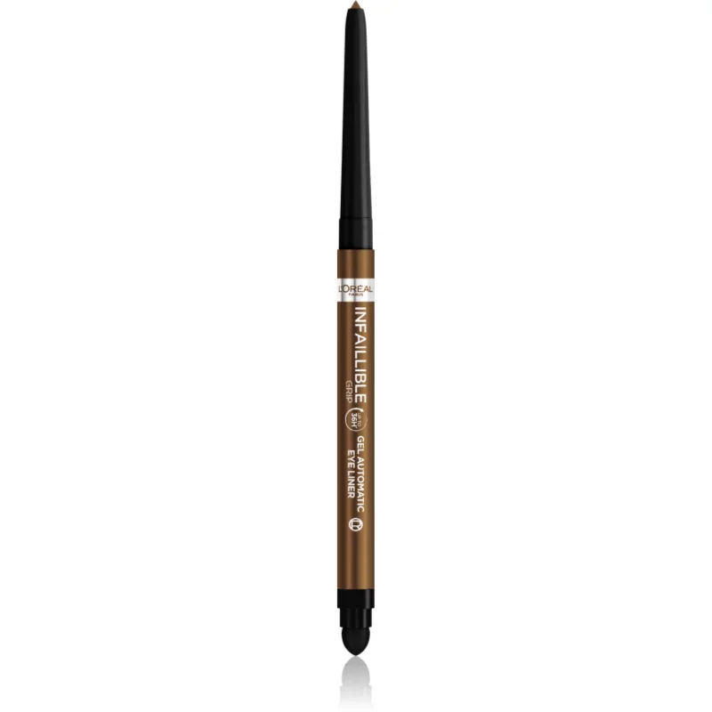 L'Oréal Paris Infaillible 36H Grip Gel Automatic Eyeliner Bronzed Espresso - Tot 36u* langhoudend - Opdraaibaar gelpotlood met handige sponsapplicator - Bruin - 5g