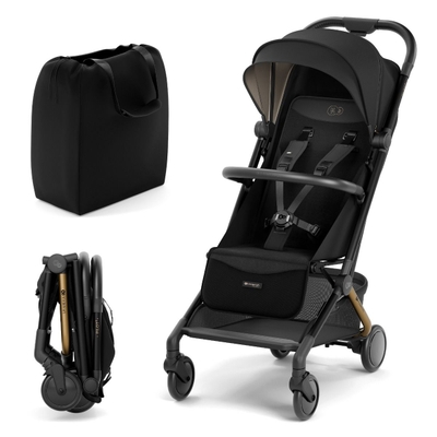Kinderkraft PILOT2 Kinderwagen - Reisbuggy - Verstelbare buggy - Waterdichte materiaal met UPF50 - Zwenkbare voorwielen - Snel opvouwbaar - Tot 22 kg - Zwart