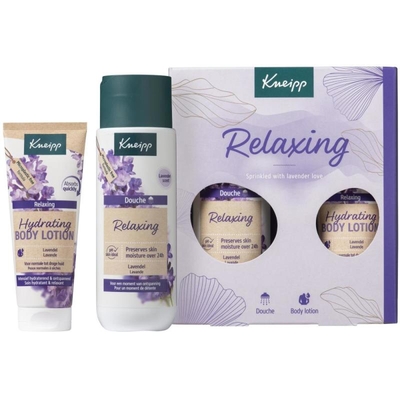 Kneipp Relaxing Moments Geschenkset - Cadeau - Giftset - Lavendel - Vegan - Inhoud: Douchegel 200 ml + Body lotion 75 ml