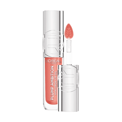 L'Oréal Paris Plump Ambition 650 Nude Macaron Lipgloss - Lipolie met Hyaluronzuur - Voor vollere en glanzende lippen - Warm rood - 5,4 gr