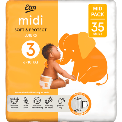 Etos Soft & Protect  luiers maat 3 - 35 stuks
