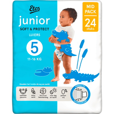 Etos Soft & Protect  luiers maat 5 - 24 stuks