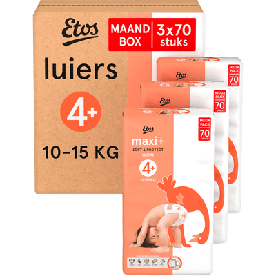 Etos  luiers maat 4 plus - 210 stuks