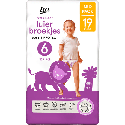 Etos Soft & Protect  luierbroekjes maat 6 - 19 stuks