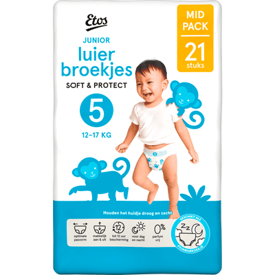 Etos Soft & Protect  luierbroekjes maat 5 - 21 stuks