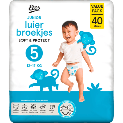 Etos Soft & Protect  luierbroekjes maat 5 - 40 stuks