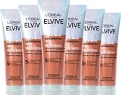 L'Oréal Paris Elvive Fiber Booster Anti-Haaruitval Conditioner - Voor dikker, sterker haar - Geschikt voor breekbaar haar met neiging tot afbreken en uitvallen - 6x150ml